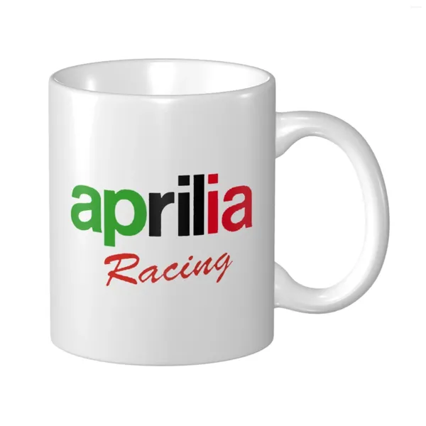 Tazas Aprilia Racing Coffee Eco-Condable de 11 oz Taza de cerámica Taño Té Cacao Copa de leche Regalos novedosos tazas personalizadas para casa