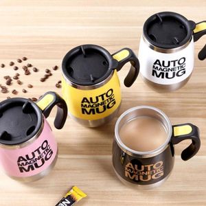 Mugs Auto Sterring Coffee Cups Roestvrij staal magnetisch mengen Grote elektrisch luie Smart Shaker Gift draagbaar creatief automatisch