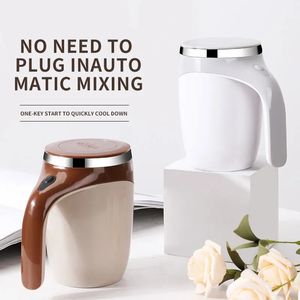 Tazas Taza de agitación automática Taza de café portátil recargable de acero inoxidable eléctrico giratorio magnético herramientas para beber en el hogar 231115