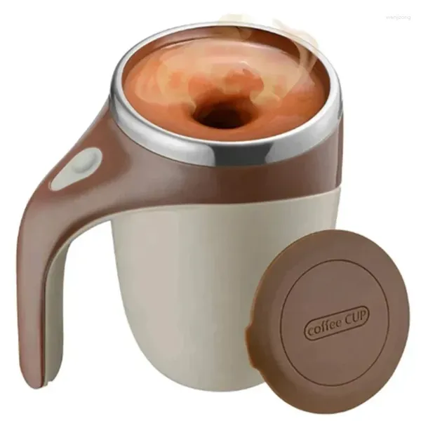 Tazas Taza de agitación automática Taza de café portátil recargable Eléctrica de acero inoxidable Rotación Magnética Herramientas para beber en el hogar