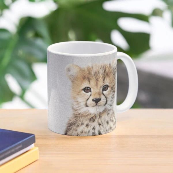 Tazas Baby Cheetah - Taza de café colorida Juego de tazas personalizables Espresso