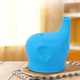 Tasses couvercle de tasse pour bébé couvercles en forme d'éléphant en Silicone outils de boisson anti-déversement réutilisables