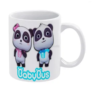 Mokken Babybus Kiki en Panda Cartoon Coffee Koffie Keramische theekop Melk Mok Warmer Personaliseerde vrienden Verjaardagscadeau Baby Bus K