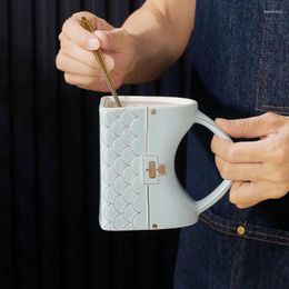 Tasses en forme de sac Bureau de bureau à la maison tasse de café après l'après-midi de style européen petit-petit-déjeuner filles couple tasses