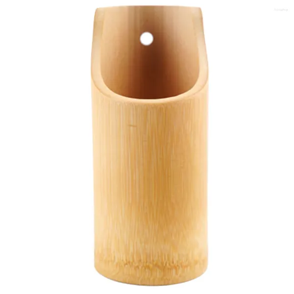 Tazas de bambú soporte para cubiertos utensilios de utensilios palillo de madera palillo de madera estuche cocinero de cocina