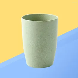 Tasses de salle de bain, tasse à dents, tige de blé, tasse de lavage de bouche ronde Simple pour enfants et adultes (vert Europe du Nord)