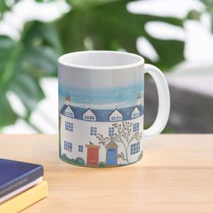 Tazas Beach View Cottages Taza de café Tazas de té divertidas para el juego