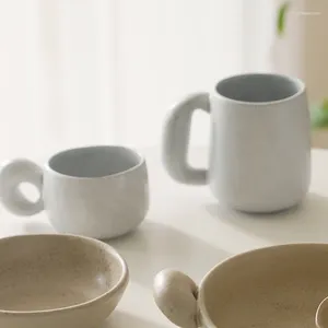 Mokken Beige Keramiek Schattig Koffiekopje Nordic Home Decor Handgemaakte Kunst Melkthee