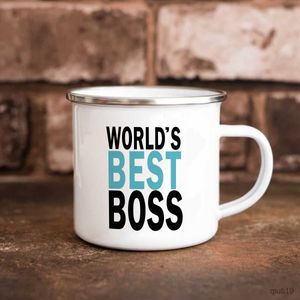 Mokken Beste Boss Ooit Koffie Mok 10 Oz Keramische Kantoor Geëmailleerd Melk Cup Vrienden Verjaardagscadeau Mok R230713