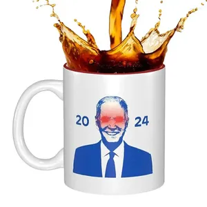 Tasses Biden café 2024 350ml tasse en céramique pour vote président élection Durable voyage drôle cuisine décor tasses