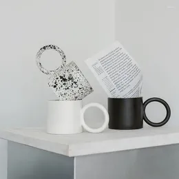 Tasses grande boucle d'oreille tasse poignée tasse à café haute température résistant en céramique bureau à domicile eau tasses à thé