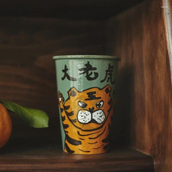 Tasses Big Tiger National Fashion Ceramic Mug Café Casse Cadeau