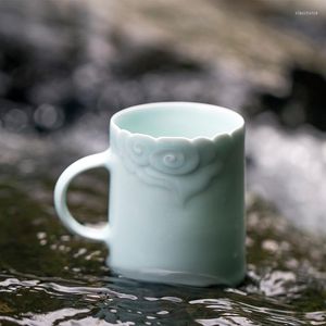 Tasses Bone China Coffee Mug en céramique Tasse artisanale avec le couvercle Vintage Traage traditionnel écologique Thé japonais 2022 Cadeaux de Noël Tasza