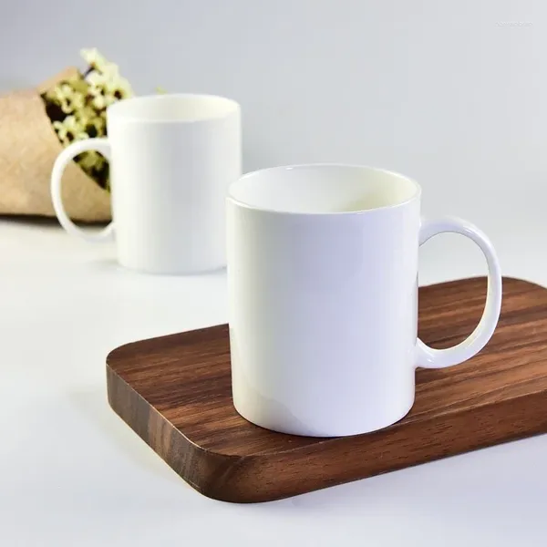 Tasses en porcelaine blanche, tasse créative en céramique, marque d'eau, cadeau d'événement, publicité, café, thé
