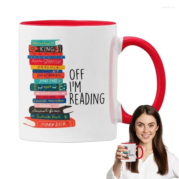 Mugs Livre Lover Mug Céramic Tea Cup Novelty Collection de cadeaux Bookish 350ml Lecture pour les lecteurs écrivains amoureux