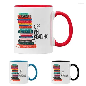 Mugs Livre Lovers Coffee Books Bookish Gifts Collection 350 ml Reading en céramique Ta Cup Novelty for Lover Writers Rea