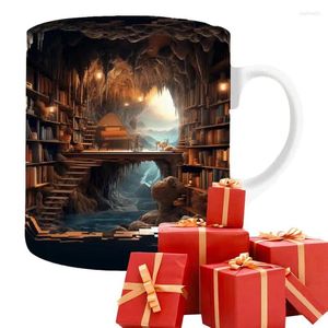 Tasses bibliothèque tasse en céramique 3D bibliothèque créative lait multi-usages tasse à café lecteurs cadeau décoration de la maison