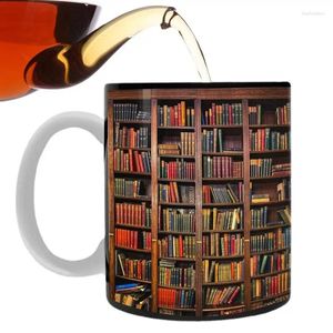 Mokken boekenplank mok creatief kamer ontwerp 3D Effect Book Cup Library plank Lover Coffee Multi Purpose Bookworm Drinkware
