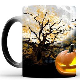 Mokken Merk 301-400 ml Creatieve Kleur Veranderende Mok Koffie Melk Thee Cup Halloween Nieuwigheid Cadeau Voor Friends249L