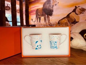 Mokken Merk H-serie Equestrian Zoo Mokkenset Kinderplezier Eén twee geschenkdozen Pakket kopjes