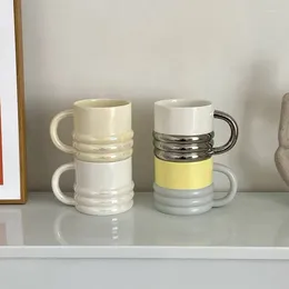 Tasses brève personnalité cerceau céramique Couple tasse café lait thé bureau tasses Drinkware le cadeau d'anniversaire pour les amis
