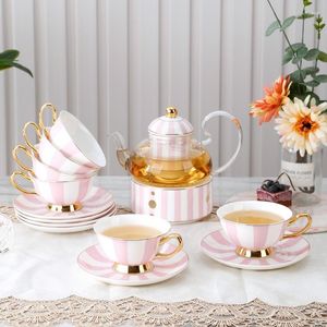 Mokken British Bone China koffiemok Crystal Cup Milk Flower Tea Drinkware met cadeauverpakking Drop Mugsmugs