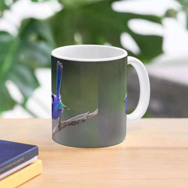 Tasses Bruce le troglodyte bleu dans la lumière de l'après-midi tasse à café tasse tasses en verre de voyage