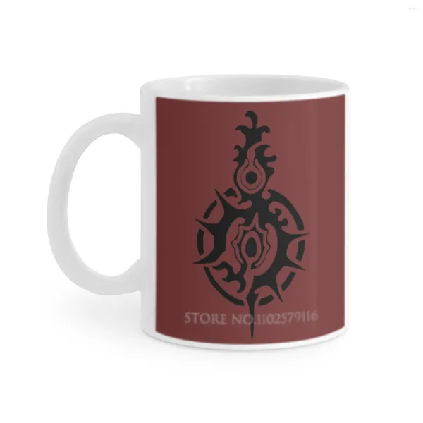 Tazas Caim Emblema Taza blanca Tazas de café Regalo 11 Oz Té con leche Drakengard 3 Zero Intoners Juego Square Enix