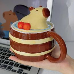 Tasses Capybara seau d'eau forme tasses dessin animé créatif multi-usages café pour enfants anniversaire cadeau de noël