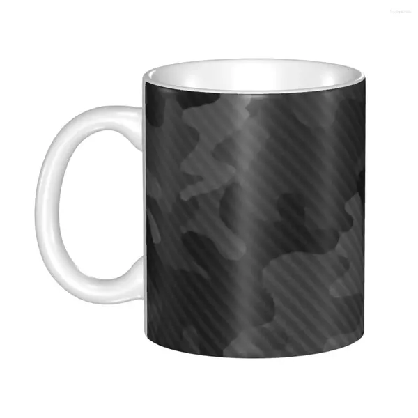 Tazas Taza de café con diseño de camuflaje de carbono DIY Taza de cerámica militar personalizada del ejército Regalo creativo