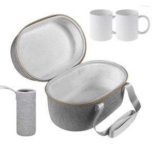 Étui de transport de tasses compatible avec Cricut Mug Press 2 Organisateur de bandoulière de voyage Pochette pour cordon d'alimentation