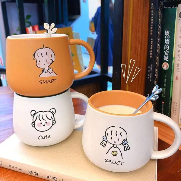 Tasses dessin animé chat tasse à café en céramique chocolat ours fille rétro tasse après-midi thé mignon
