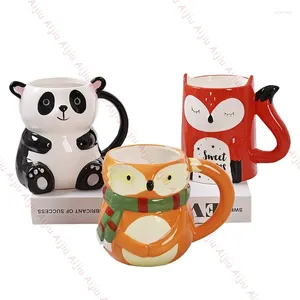 Mokken cartoon schattige dieren panda keramische mok thee melk ontbijtbeker cadeau voor familiekinderen liefhebbers klasgenoten