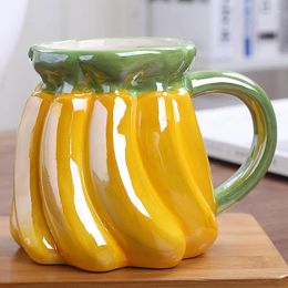 Tasses dessin animé fruits en céramique tasse de banane tasse belle lait 2
