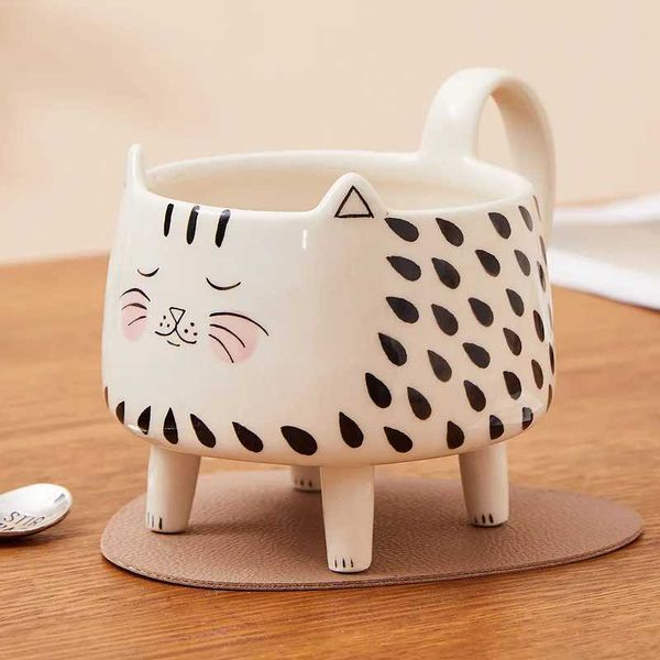 Tasses pour chat tasse avec 4 jambes chat mignon tasse de café feme