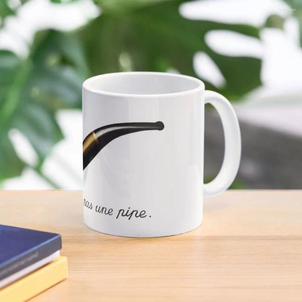 Tazas Ceci N'est Pas Une Pipe Taza de café Lindos regalos personalizados Taza de anime