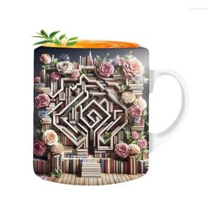 Mokken Keramische Boek Mok Nieuwigheid Koffie Voor Liefhebbers 3D Boekenplank Cup 350 ml Bibliotheek Plank Leesgrage Boekenwurm Gift Moeder Vader