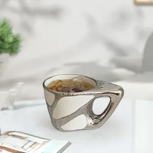Tasses Tasse à café en céramique petit déjeuner Latte Cappuccino tasse à lait texturée pour cuisine bureau mariage enfants adultes boisson