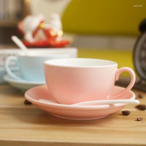Tasses à café en céramique, ensemble de tasses à thé coréen, cuillère à vaisselle créative