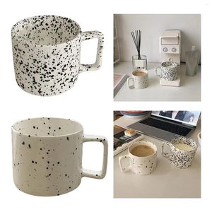 Mokken Keramische Koffiemok Retro Splash Inkt Wave Dot Melkkop Paar Kopjes Thee Drinkware Geschenken Verjaardag Kerstcadeau