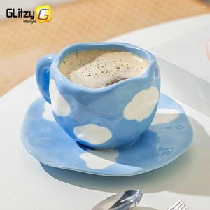 Tasses en céramique tasse de café avec assiette 10 oz / 300 ml