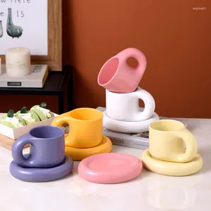 Tasses tasse de café en céramique avec soucoupe nouveauté