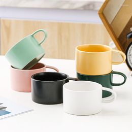 Mokken Ceramic Cup Macaron Coffee Frosted Simple Style Cafe Solid Color Office Afternoon Tea Home Fashion Mok