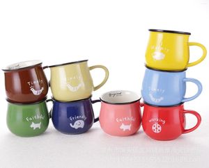 Tasses en céramique tasses lait petit déjeuner créatif café cadeaux vitrés colorés