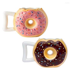 Mokken Keramische Donut Mok Roze Glazuur Donut Met Hagelslag Kopje Voor Koffie Thee Chocolade