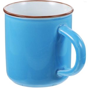 Mokken Ceramic Espresso Cup Tea Glass Retro Holder Coffee Big Mug 9,5x7.8x7cm Opslag Simple Water Blue Melamine Creative Travel