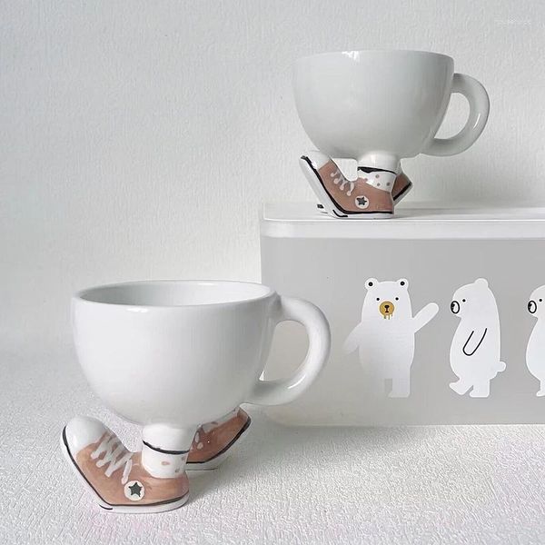 Tasses en céramique Bouleail à pied mignon bol à soupe