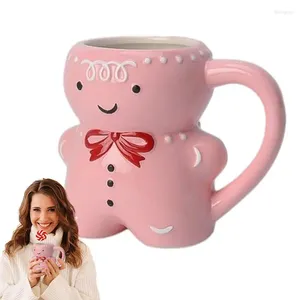Tasses en céramique Gingerbread Mug de Noël Cartoon mignon Cup Novelty 3D Man Fêtes de vacances fournit des cadeaux drôles pour