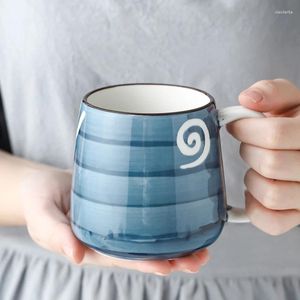 Tasses en céramique tasse à café peinte à la main 500ml tasse Vintage café Bar fournitures en relief personnalité petit déjeuner cadeaux de noël