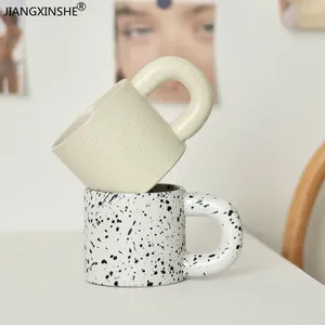 Mokken keramische melkbeker spot eenvoudige koffiemok koppen kopjes thee drinkware Koreaanse stijl vette ontwerp splash -inkt